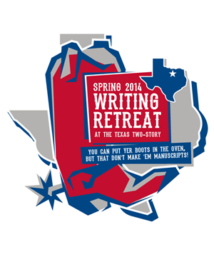 The Texas Two-Story Writing Retreat needs a coffee mug design