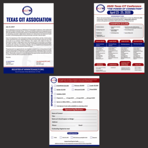 2020 Texas CIT Conference  Event flyer for annual conference held in Amarillo Texas | Diseño de Flyer por Schöpfer