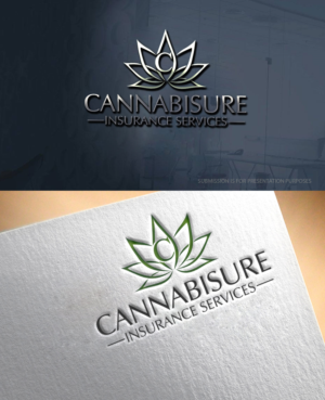 Cannabisure in large lettering and Insurance services below in smaller lettering | Design de Logo par graphicevolution