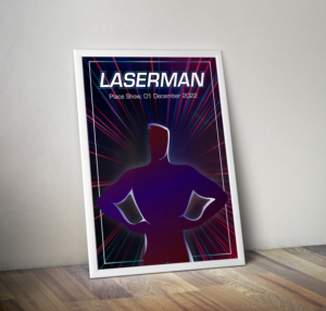 Lazerman Act Graphic for main attraction at circus | Diseño Gráfico por desainerd