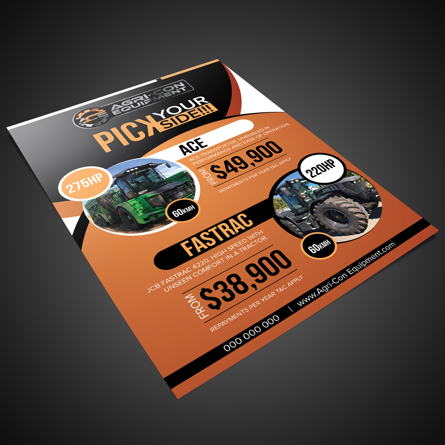 Brochure Design by Maxo-Biz for Agri-Con Equipment | Design #22848036