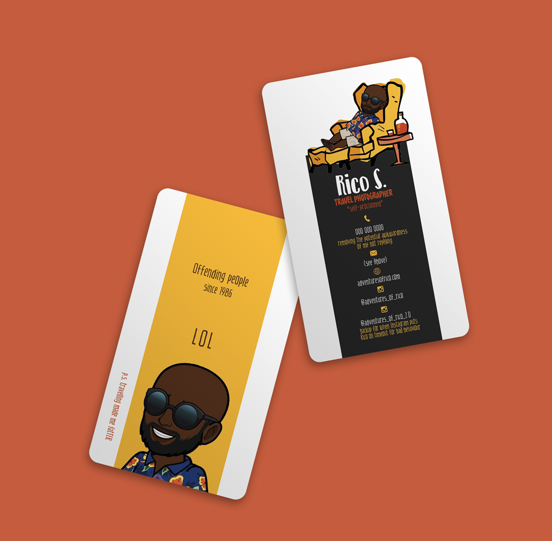 Business Card Design by Riz' for Adventures Of Rico Photography | Design #22848496