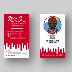 Business Card Design by Ana White for Adventures Of Rico Photography | Design: #22931963