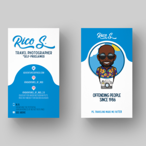 Business Card Design by Ana White for Adventures Of Rico Photography | Design: #22932252