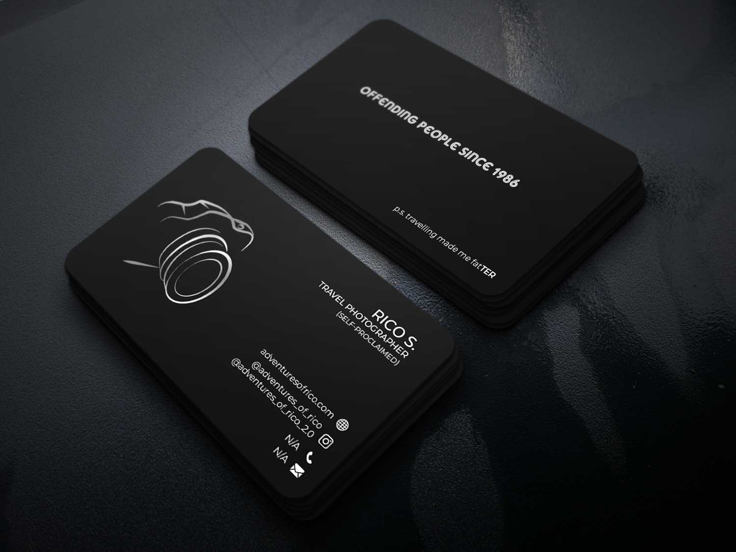 Business Card Design by Vishwa Basnayake for Adventures Of Rico Photography | Design #22849835