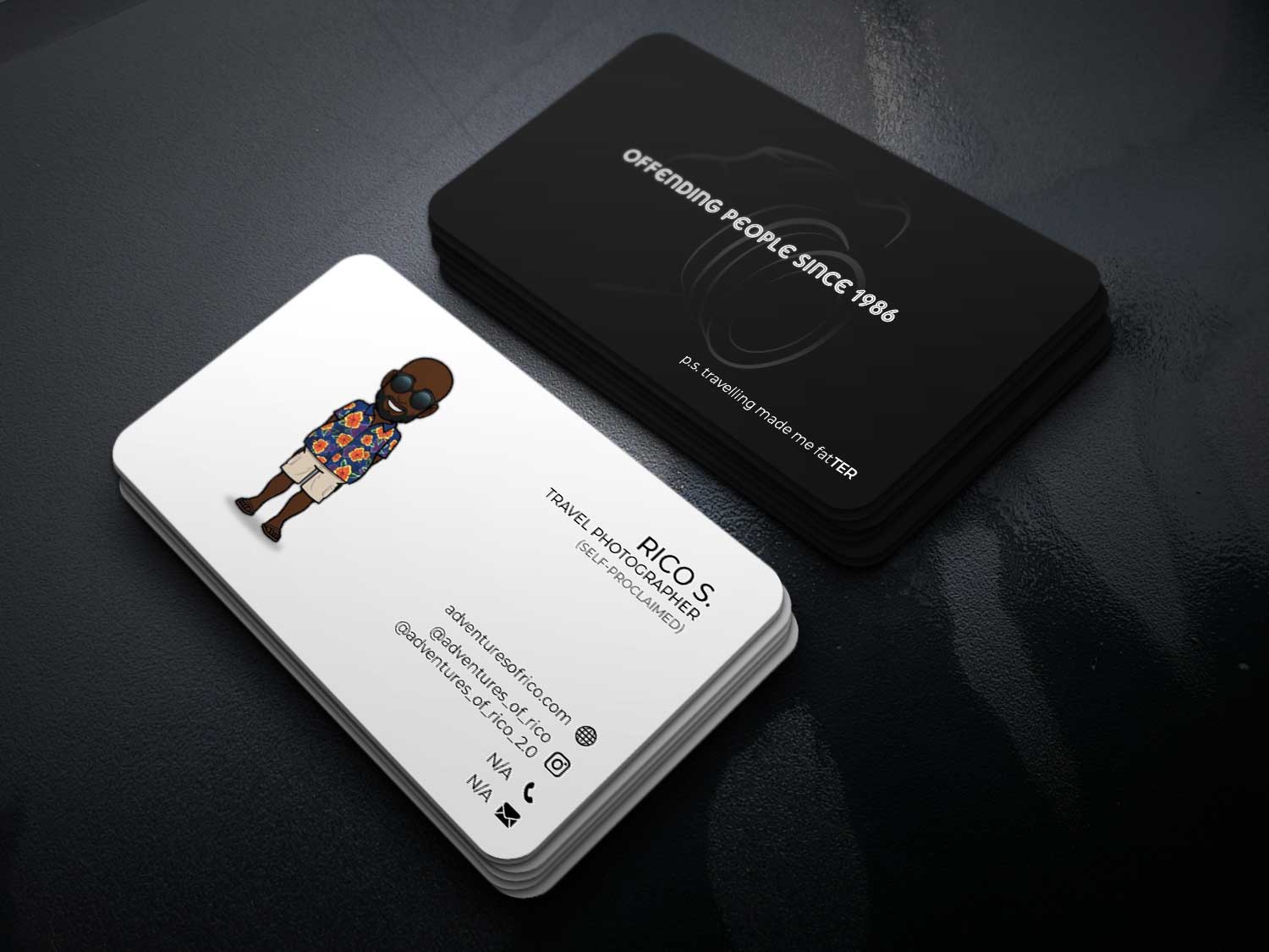 Business Card Design by Vishwa Basnayake for Adventures Of Rico Photography | Design #22849850