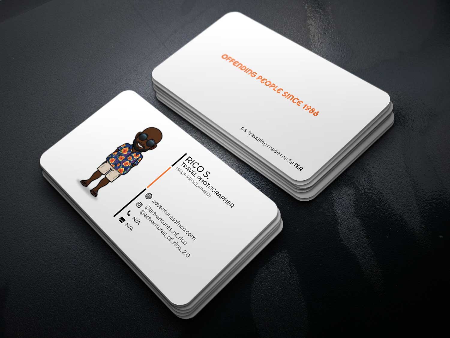 Business Card Design by Vishwa Basnayake for Adventures Of Rico Photography | Design #22849851