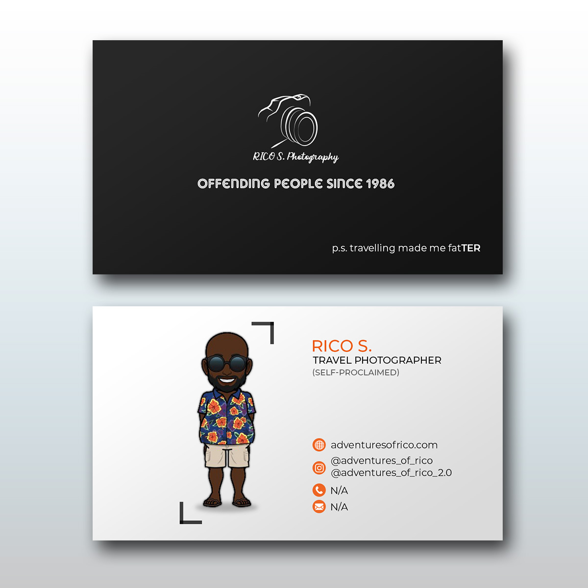 Business Card Design by Vishwa Basnayake for Adventures Of Rico Photography | Design #22852887