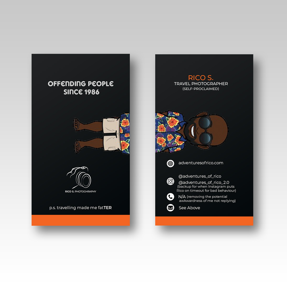 Business Card Design by Vishwa Basnayake for Adventures Of Rico Photography | Design #22854209
