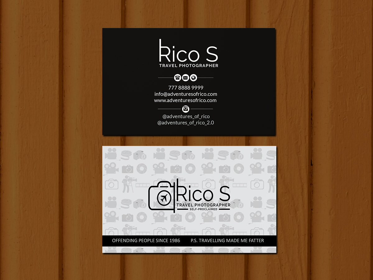 Business Card Design by Creations Box 2015 for Adventures Of Rico Photography | Design #22874934