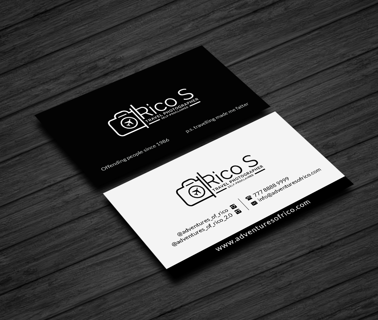 Visitenkarten-Design von Creations Box 2015 für Adventures Of Rico Photography | Design #22874935