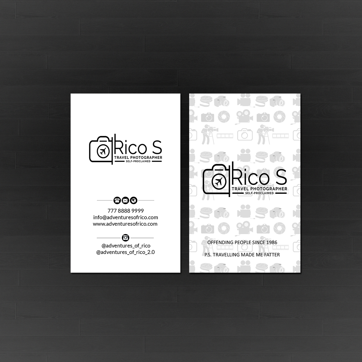 Business Card Design by Creations Box 2015 for Adventures Of Rico Photography | Design #22874936
