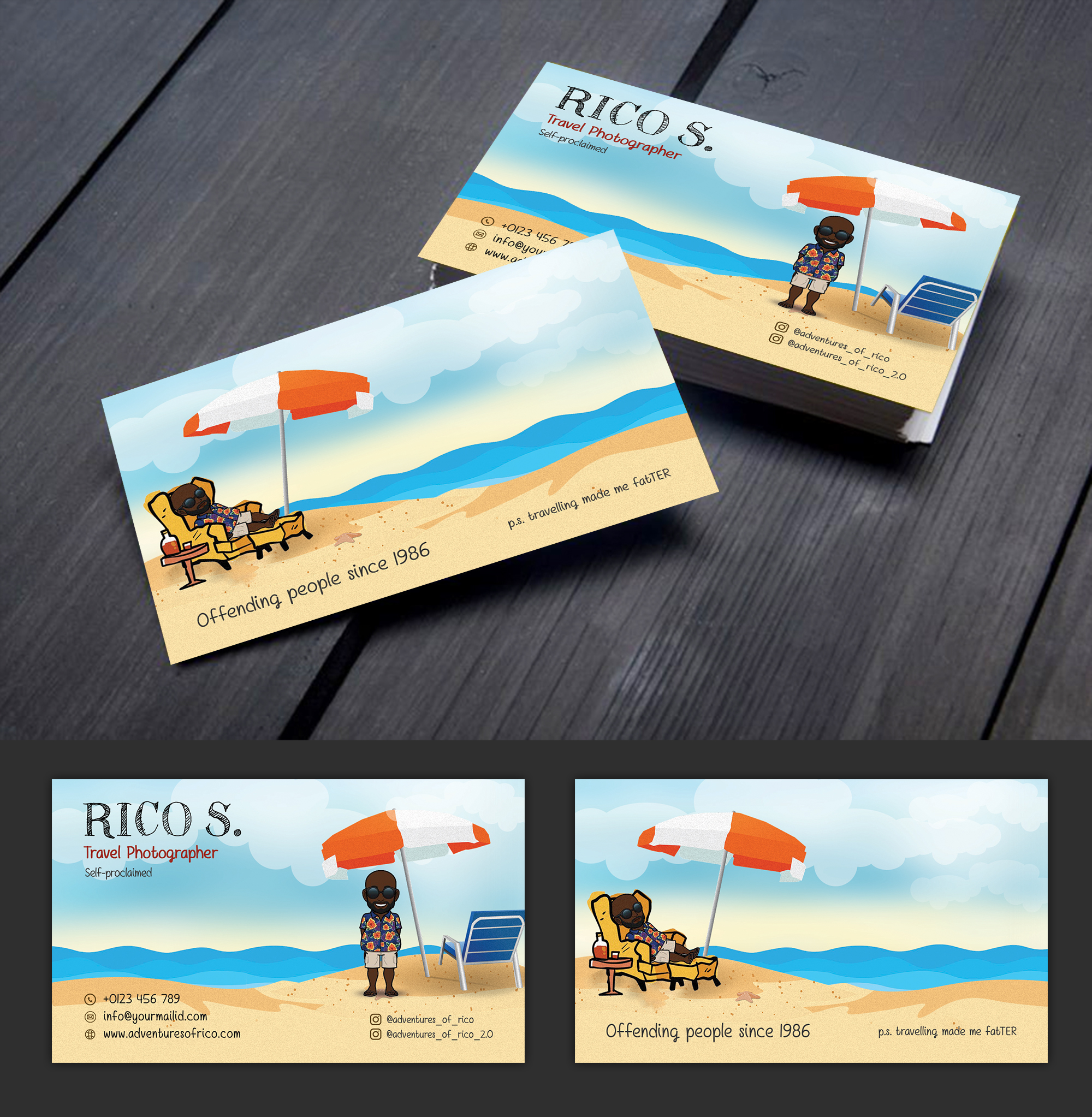Business Card Design by SAI DESIGNS for Adventures Of Rico Photography | Design #22860538