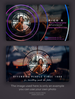Business Card Design by Aninvitationtodailylife for Adventures Of Rico Photography | Design: #22880937