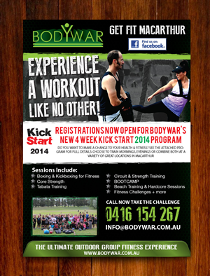 Flyer Design by Priyo Subarkah for BODYWAR Pty Ltd | Design: #2990430