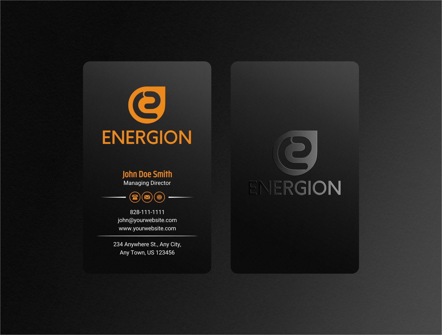 Business Card Design by INDIAN_Ashok for Energion | Design #22847919