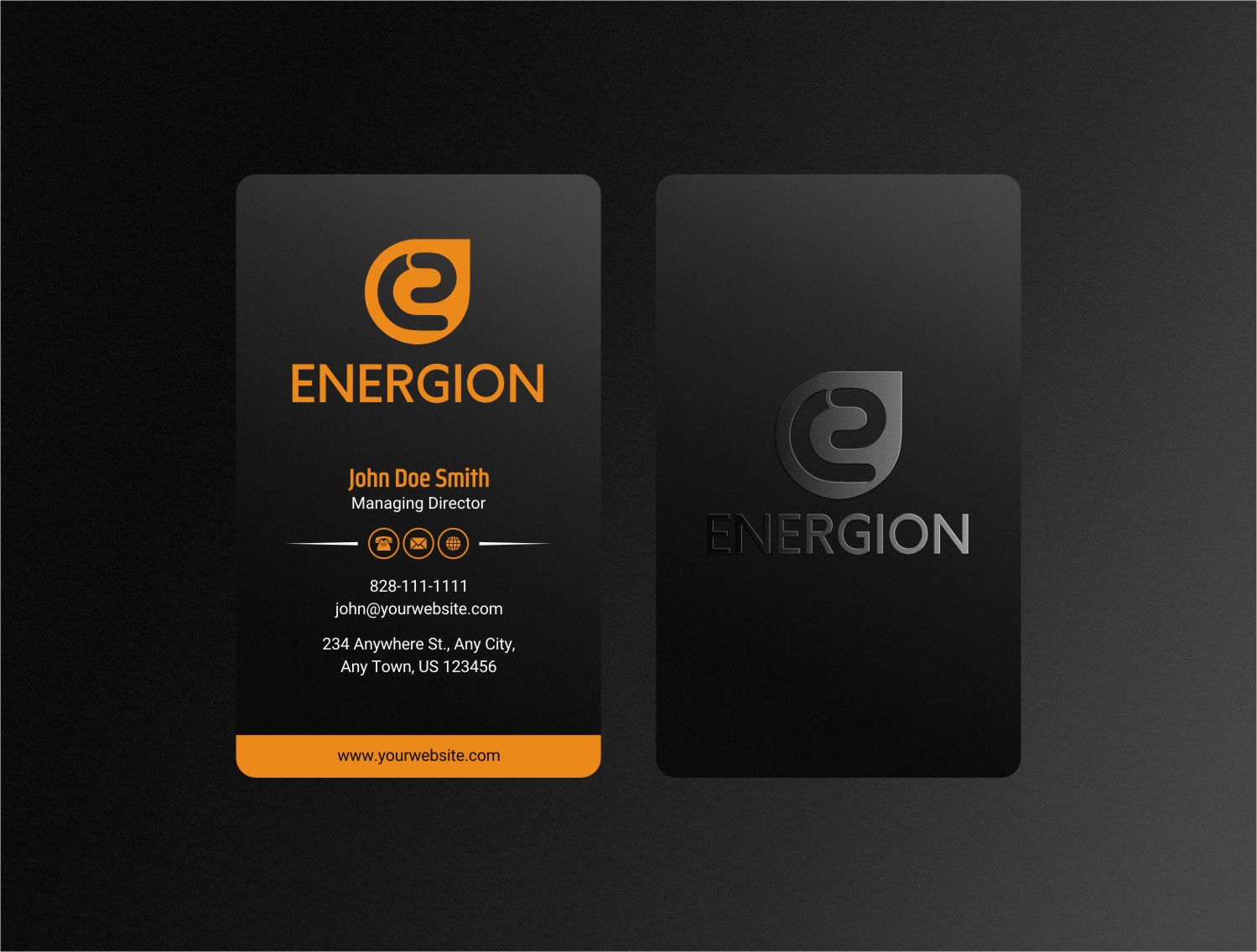 Business Card Design by INDIAN_Ashok for Energion | Design #22847921