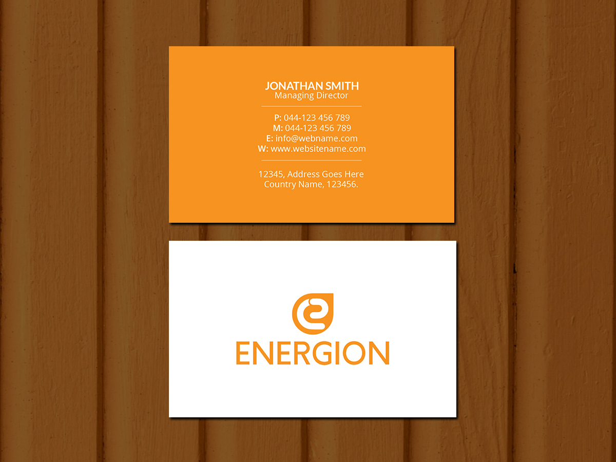 Business Card Design by Creations Box 2015 for Energion | Design #22849788