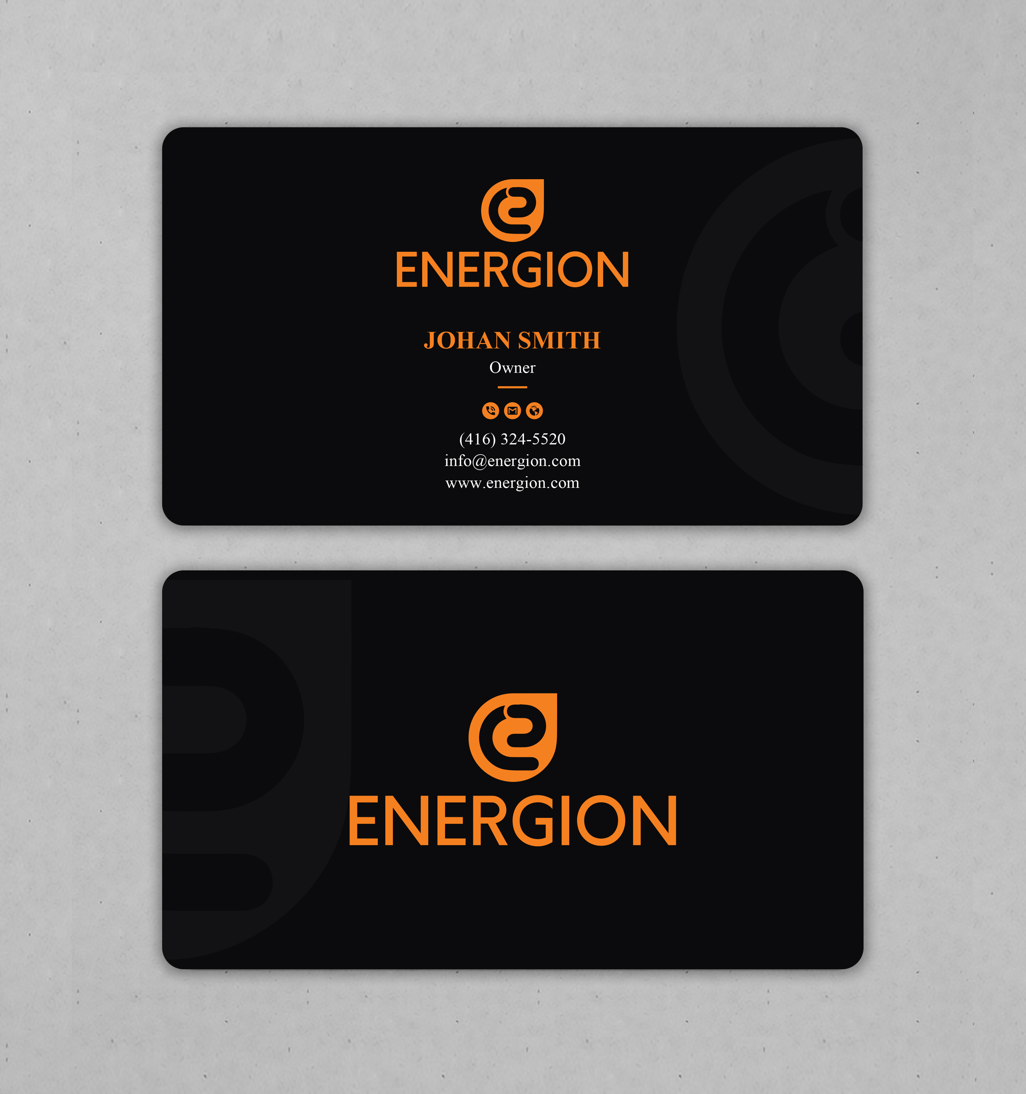 Visitenkarten-Design von Uttom 2 für Energion | Design #22852224