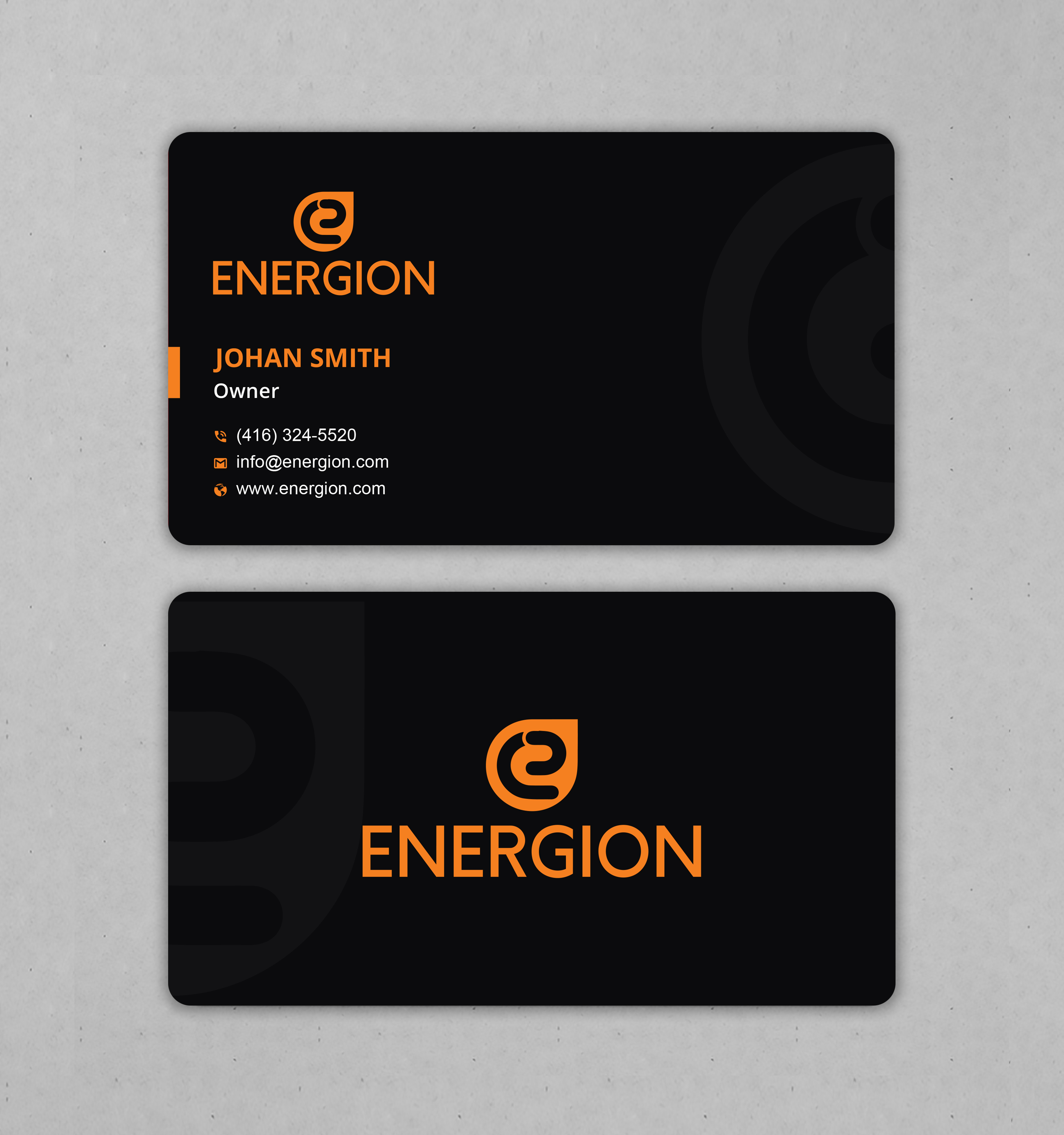 Visitenkarten-Design von Uttom 2 für Energion | Design #22852225