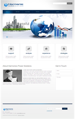 Wordpress Design by Chaitanya S. for Harmonic Power Solutions | Design: #2993418