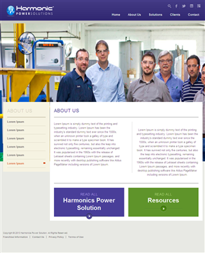 Wordpress Design by Chaitanya S. for Harmonic Power Solutions | Design: #2994940