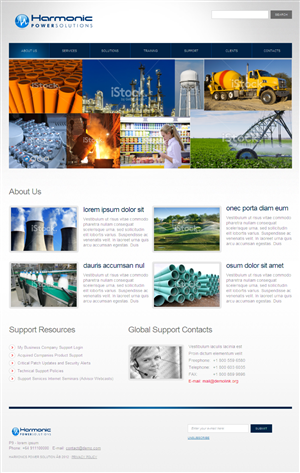 Wordpress Design by Chaitanya S. for Harmonic Power Solutions | Design: #3056893
