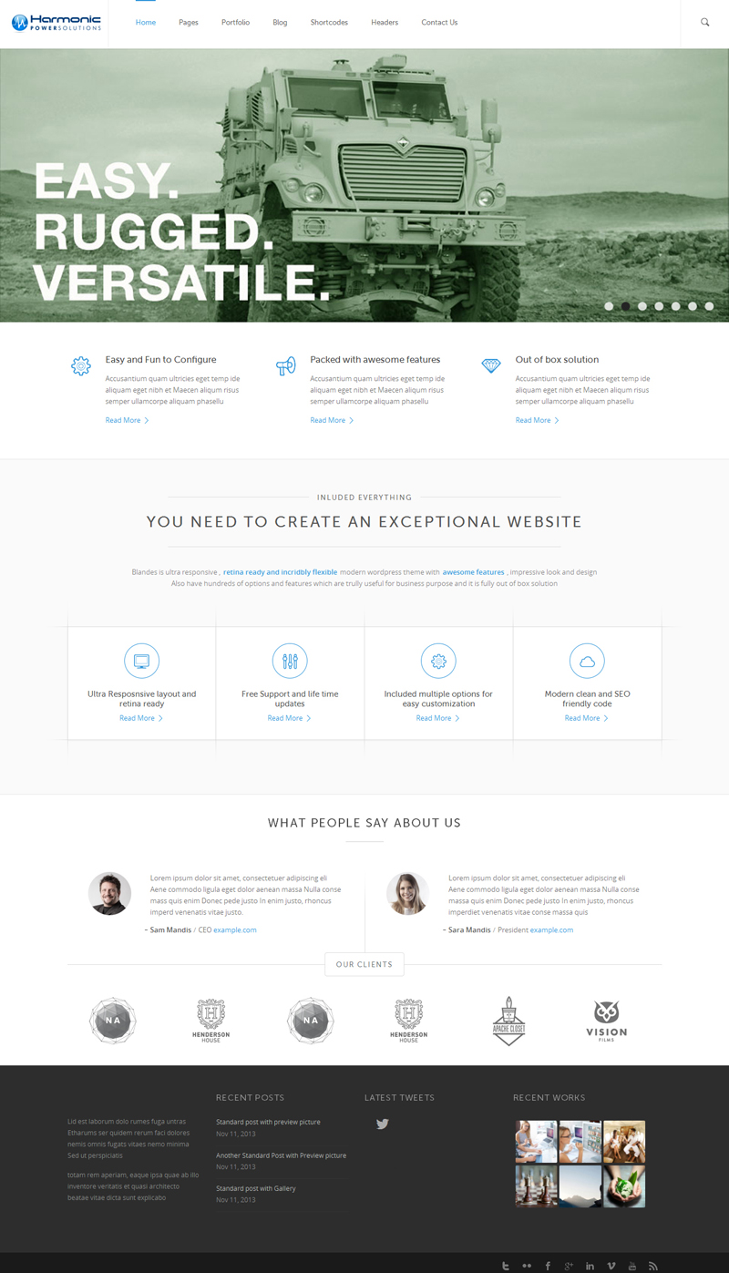 Wordpress Design by J. Chaturvedi for Harmonic Power Solutions | Design #2984778