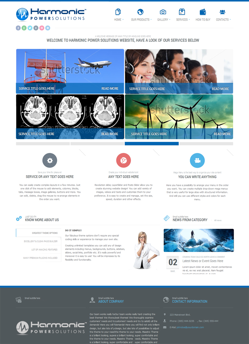 Design Wordpress par J. Chaturvedi pour Harmonic Power Solutions | Design #3061178