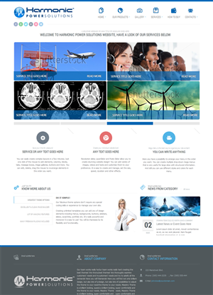Wordpress Design by J. Chaturvedi for Harmonic Power Solutions | Design: #3061178