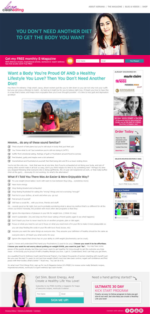 Web Design by DesignCreativity4you for Lean Clean Eating | Design: #3012051