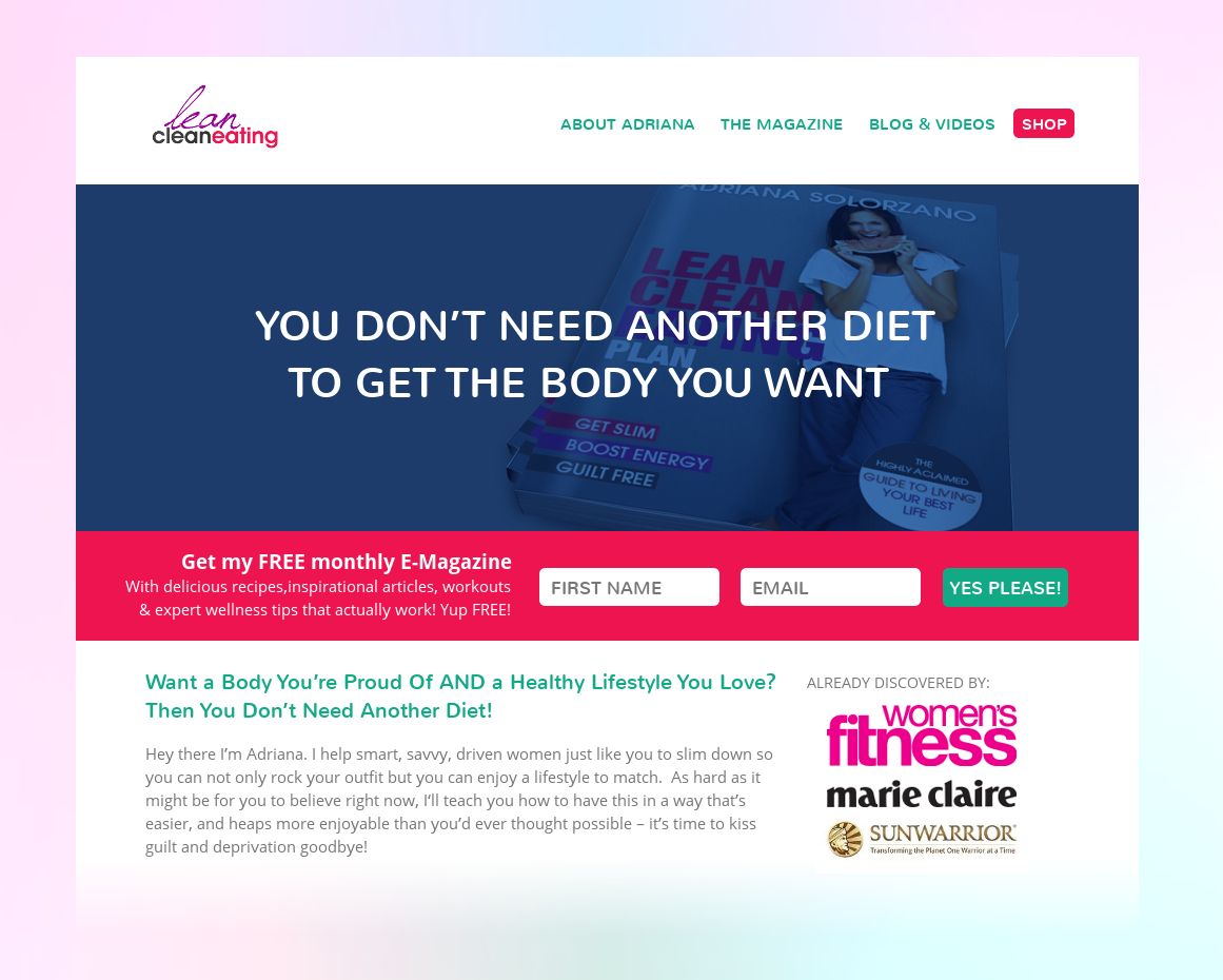 Web Design by Jack A for Lean Clean Eating | Design #3004405