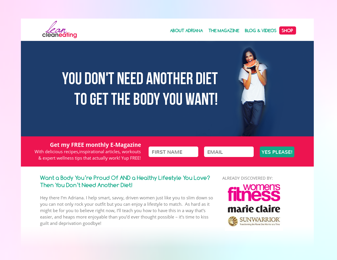Web Design par Jack A pour Lean Clean Eating | Design #3010752
