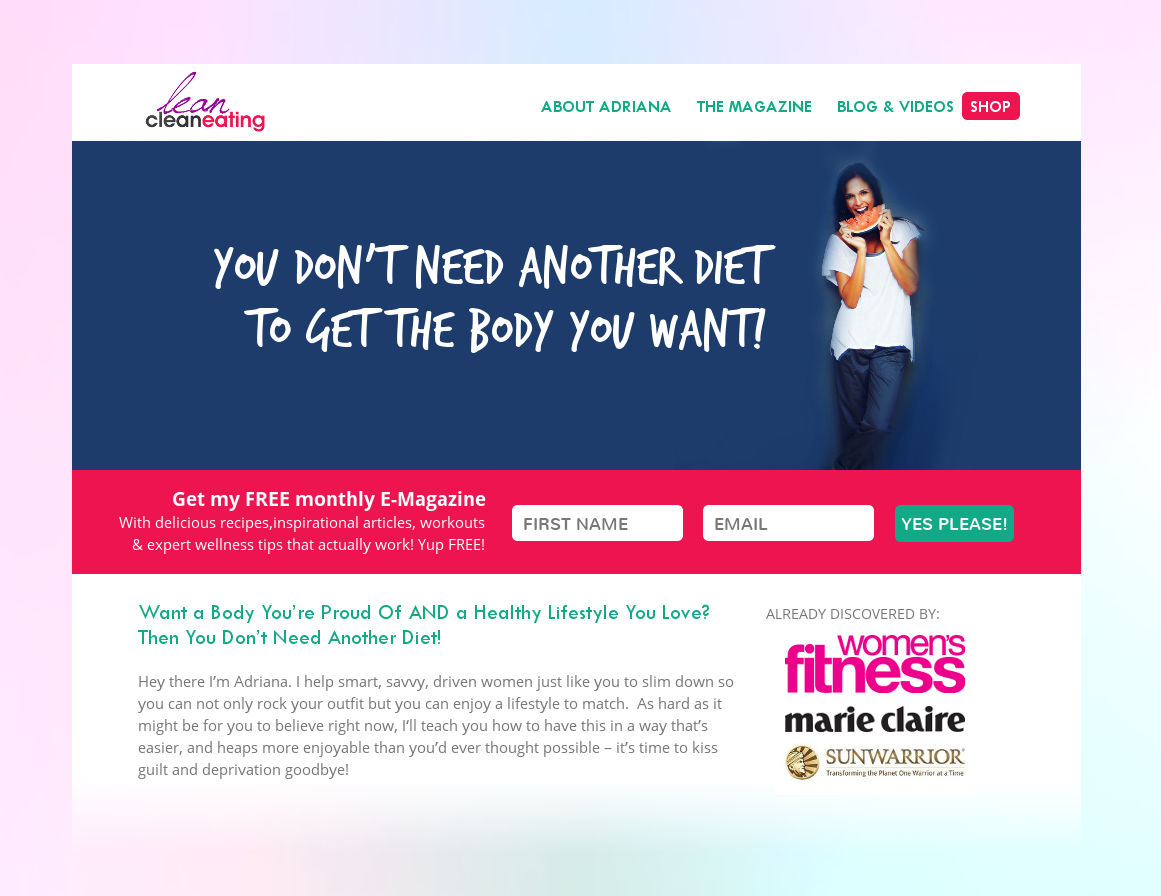 Web Design by Jack A for Lean Clean Eating | Design #3010754