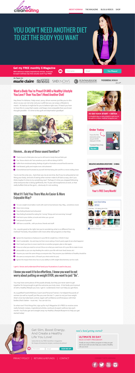 Web Design by LV2 for Lean Clean Eating | Design: #3040194