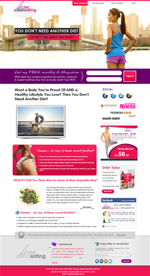 Web Design by webxvision for Lean Clean Eating | Design: #3011239