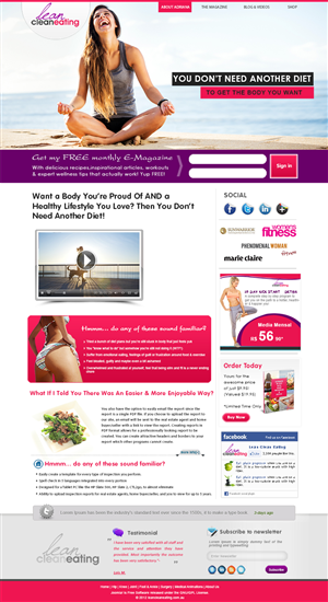 Web Design by webxvision for Lean Clean Eating | Design: #3011246
