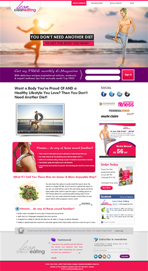 Web Design by webxvision for Lean Clean Eating | Design: #3011258