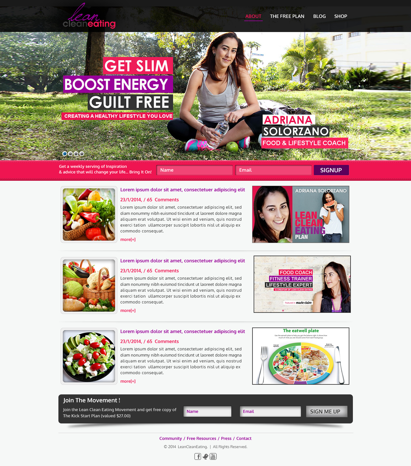Web Design by Sbss for Lean Clean Eating | Design #3020504