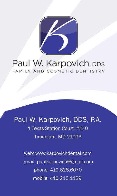Business Card Design by LFS Designs for Paul Karpovich, DDS | Design #61344