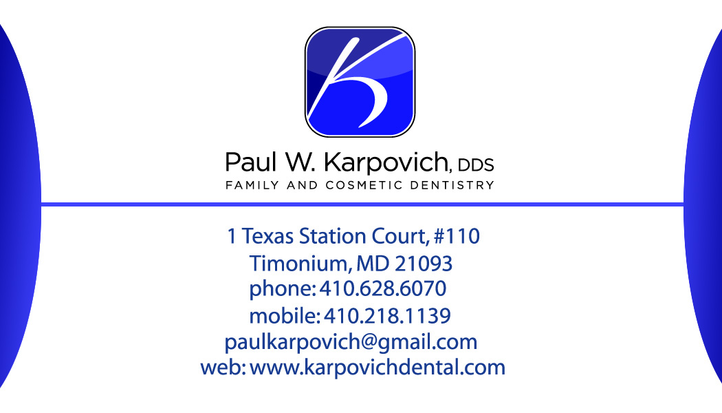 Business Card Design by DDG for Paul Karpovich, DDS | Design #60260