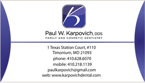 Business Card Design by DDG for Paul Karpovich, DDS | Design: #60282