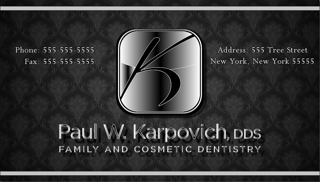 Business Card Design by Olivers Web Designs for Paul Karpovich, DDS | Design #60821
