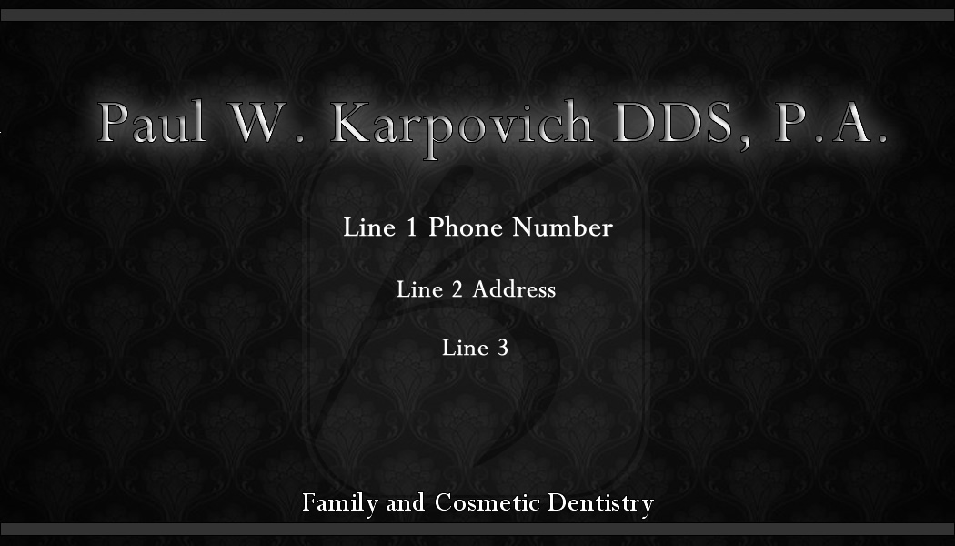 Diseño de Tarjeta de Presentación por Olivers Web Designs para Paul Karpovich, DDS | Diseño #60822