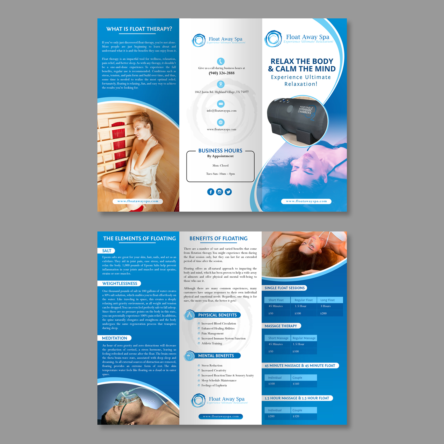 Brochure Design by aspiremedia for Ocean Floats  | Design #22855838