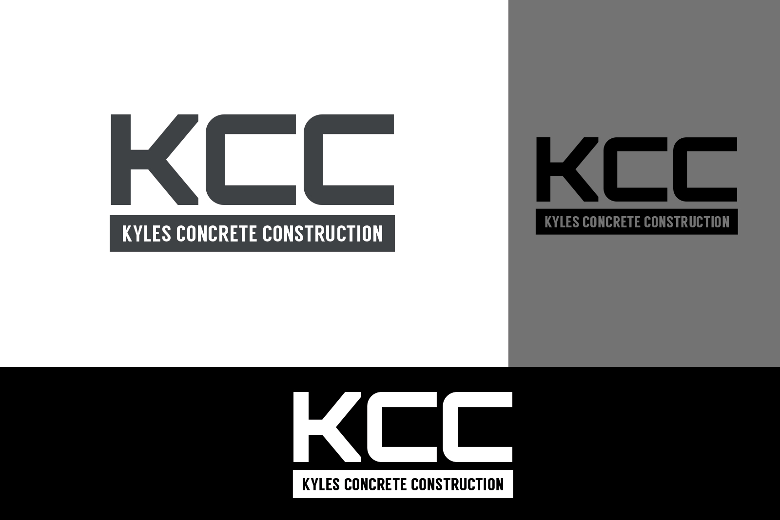 Logo Design by ivo_i_ivanov for Kyle’s Concrete  Construction LLC | Design #22867801