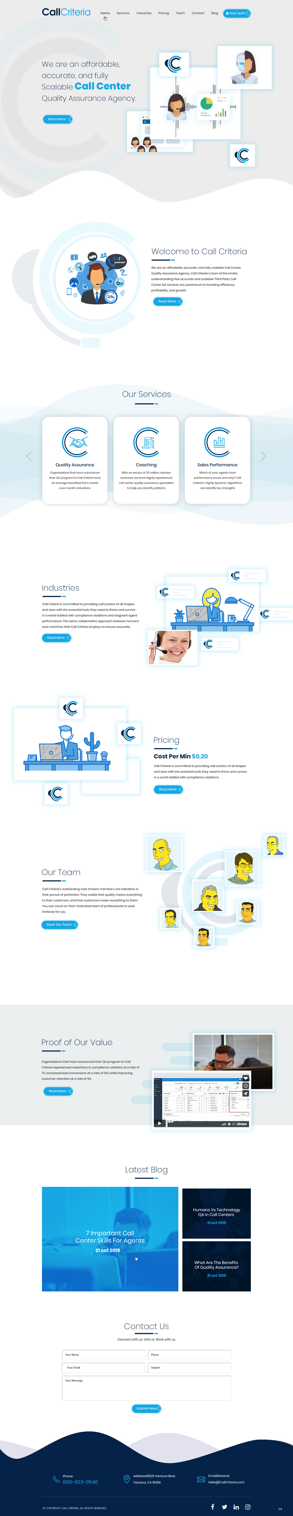 Wordpress Design by pb for Call Criteria | Design #22872342