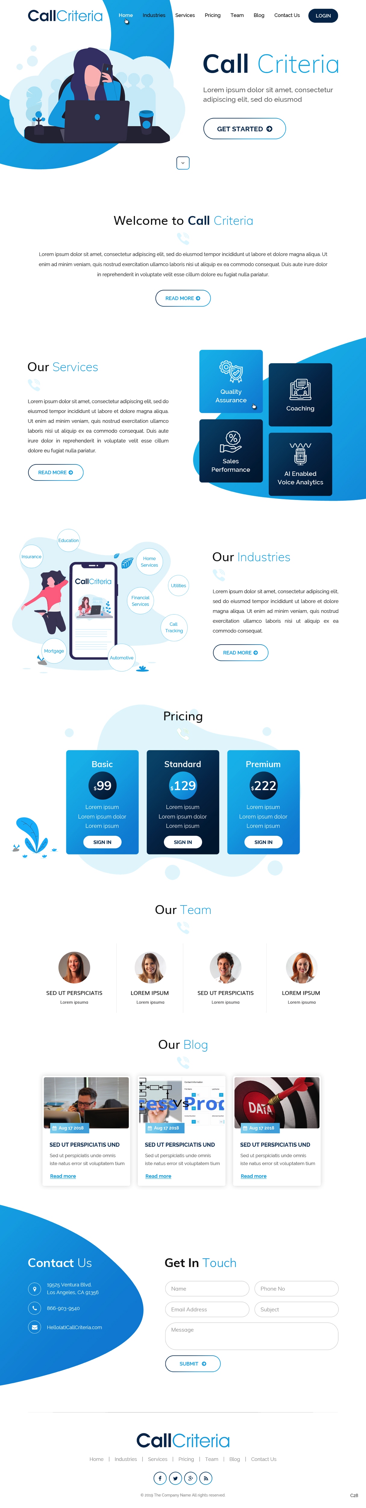 Wordpress Design by pb for Call Criteria | Design #22872343