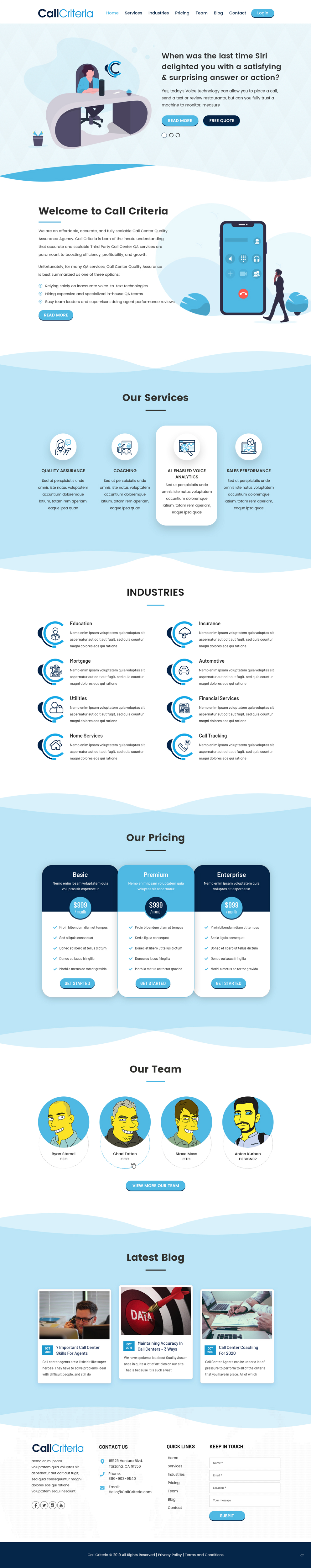 Wordpress Design by pb for Call Criteria | Design #22872344