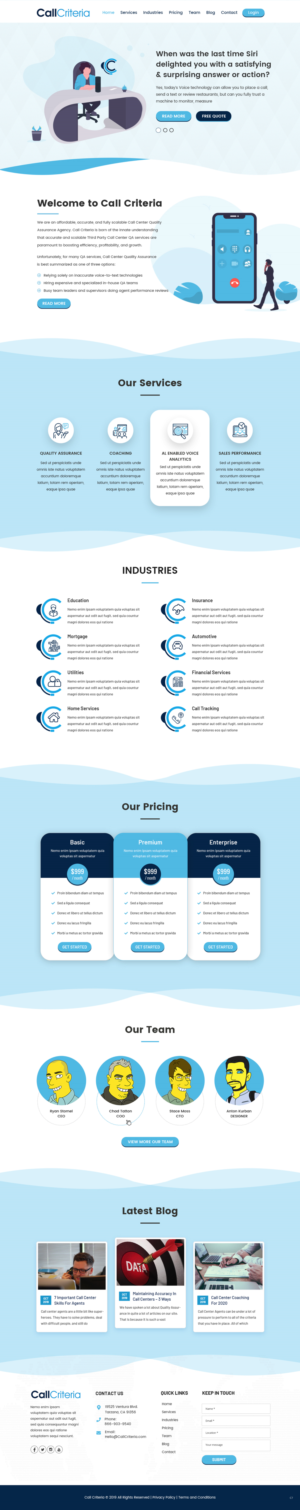 Design Wordpress par pb pour Call Criteria | Design : #22872344